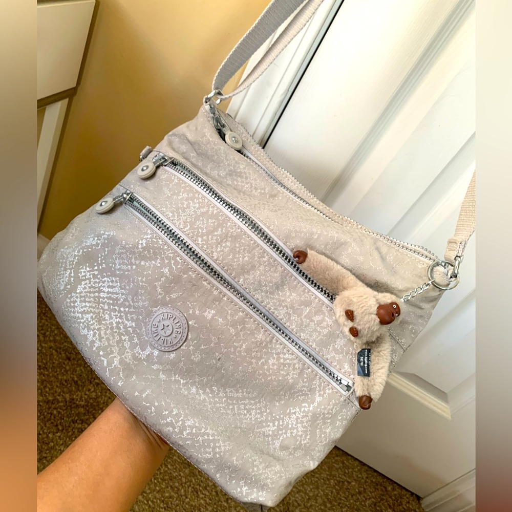 KIPLING SILVER CROSSBODY BAG